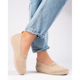 Sneaker slip-on da donna in tessuto Shelovet beige 2