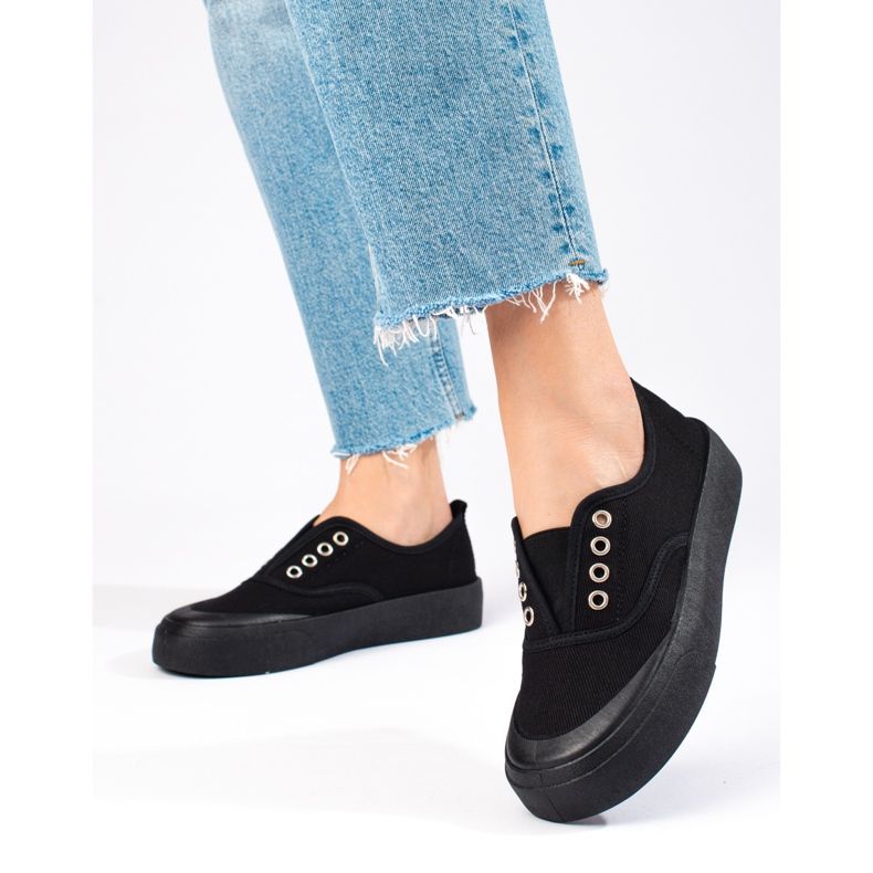 Sneakers slip-on Shelovet nere nero 2