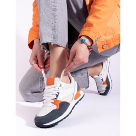 Scarpe sportive da donna Shelovet bianche e blu navy bianco 1