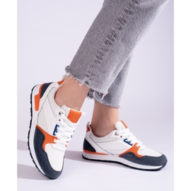 Scarpe sportive da donna Shelovet bianche e blu navy bianca 2