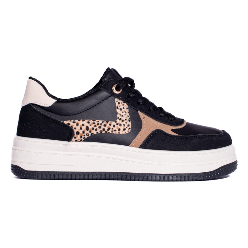 Scarpe sportive da donna sulla piattaforma nera Shelovet nero 1