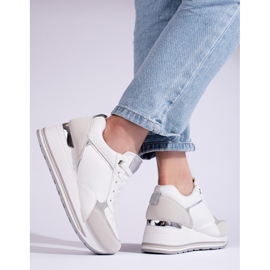 Sneakers con zeppa bianca Shelovet bianco 1