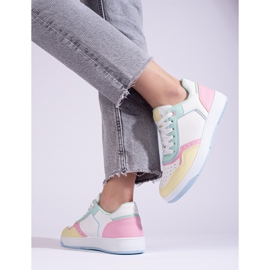 Shelovet scarpe sportive multicolori da donna bianca 1