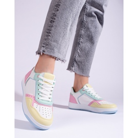 Shelovet scarpe sportive multicolori da donna bianca 2