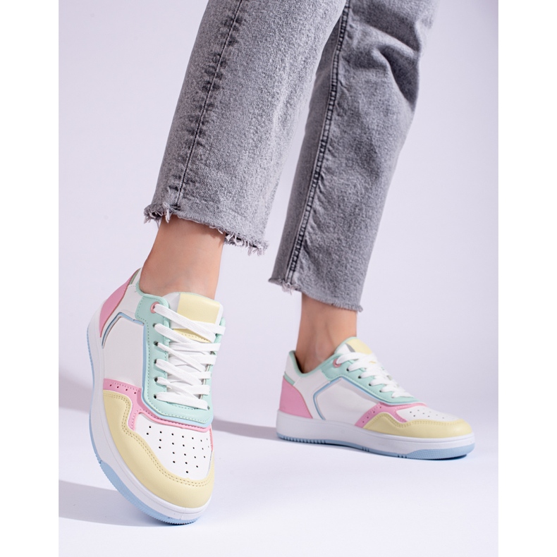 Shelovet scarpe sportive multicolori da donna bianco 2