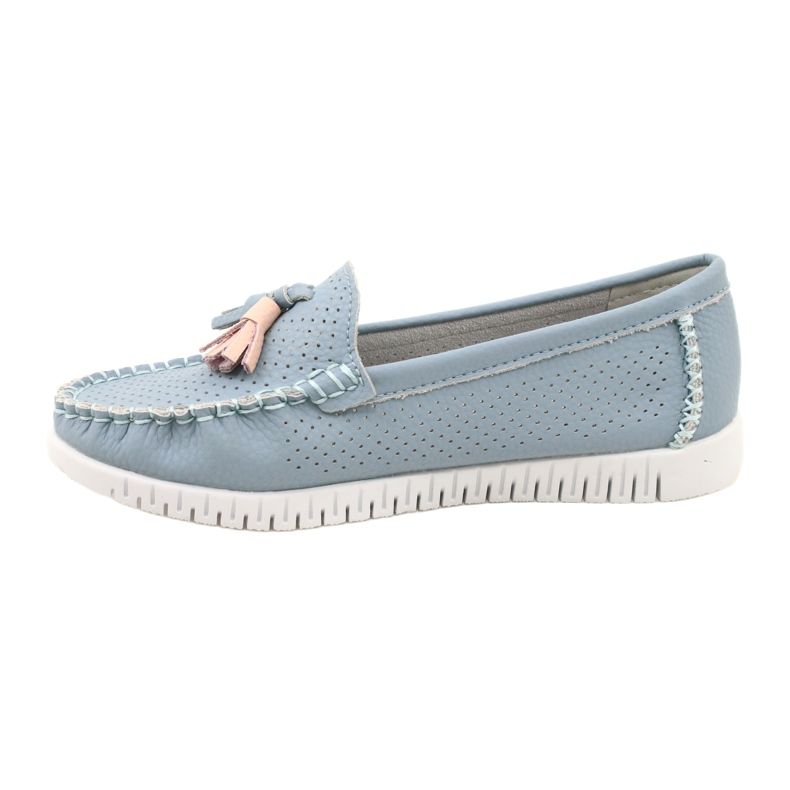 Mocassini traforati alla moda Evento 23PB08-5372 Blu 2