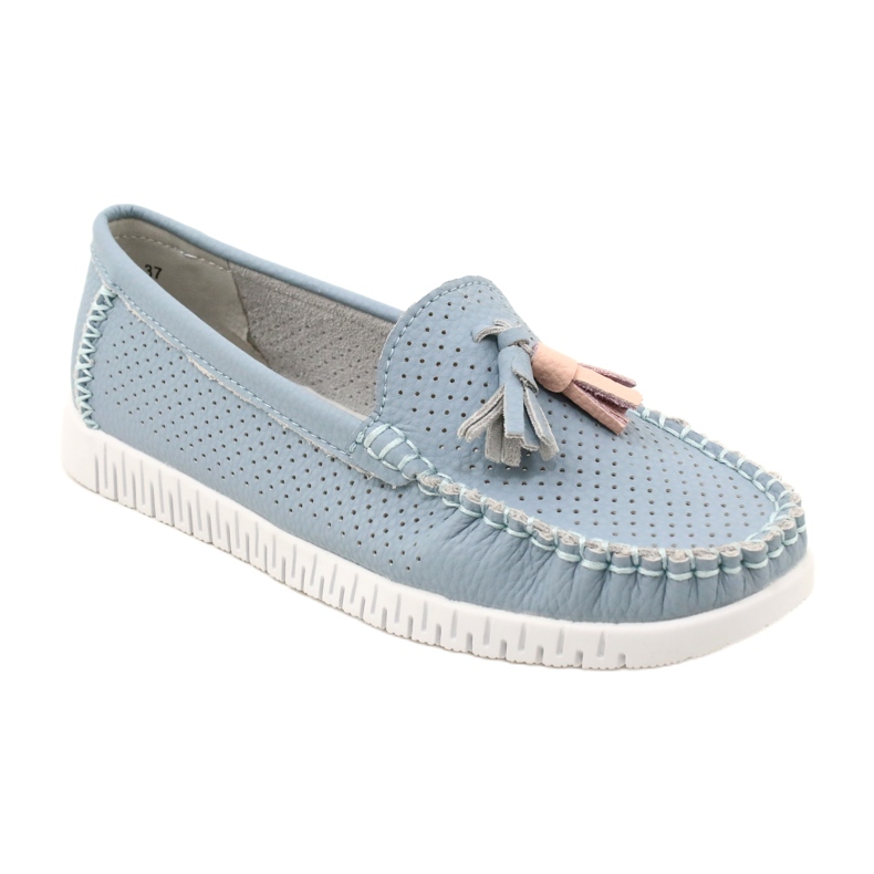Mocassini traforati alla moda Evento 23PB08-5372 Blu 1