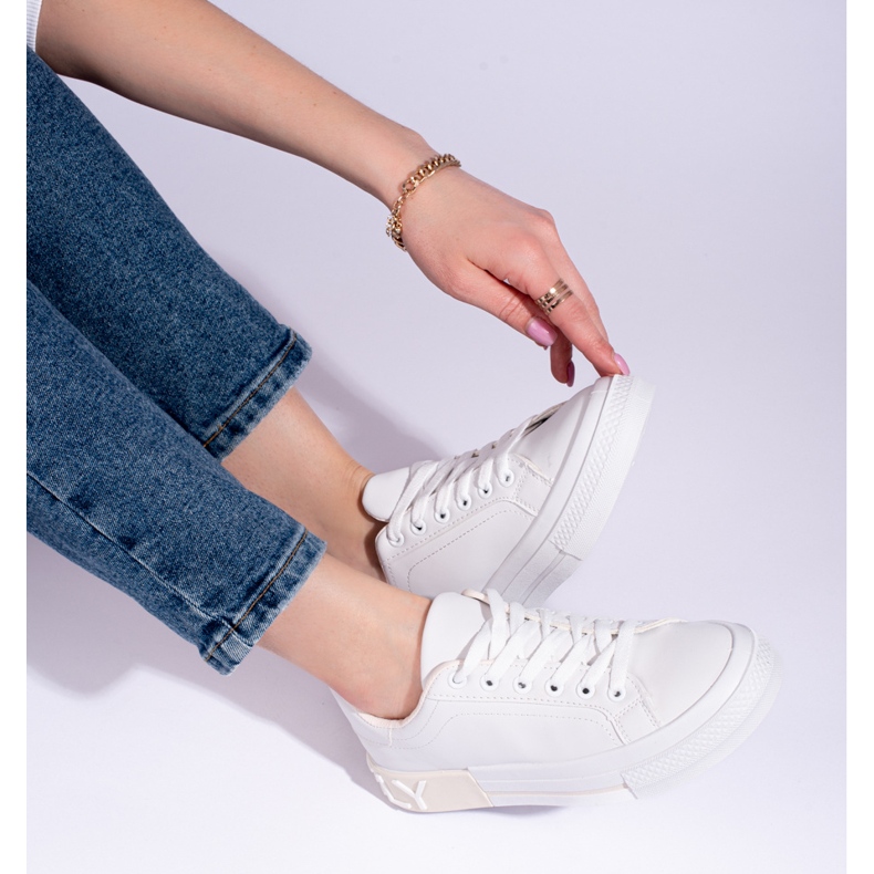 Shelovet classiche scarpe sportive bianche bianco 2