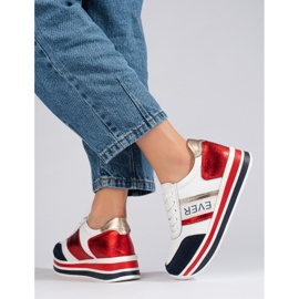 Sneakers Shelovet Chunky Sole bianche e blu navy bianca 2