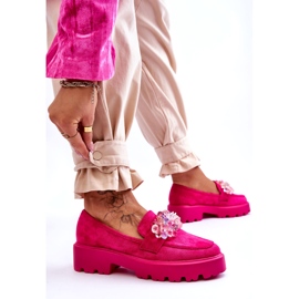 Bestelle Mocassini con plateau impreziositi da donna Fucsia Brenda rosa 4
