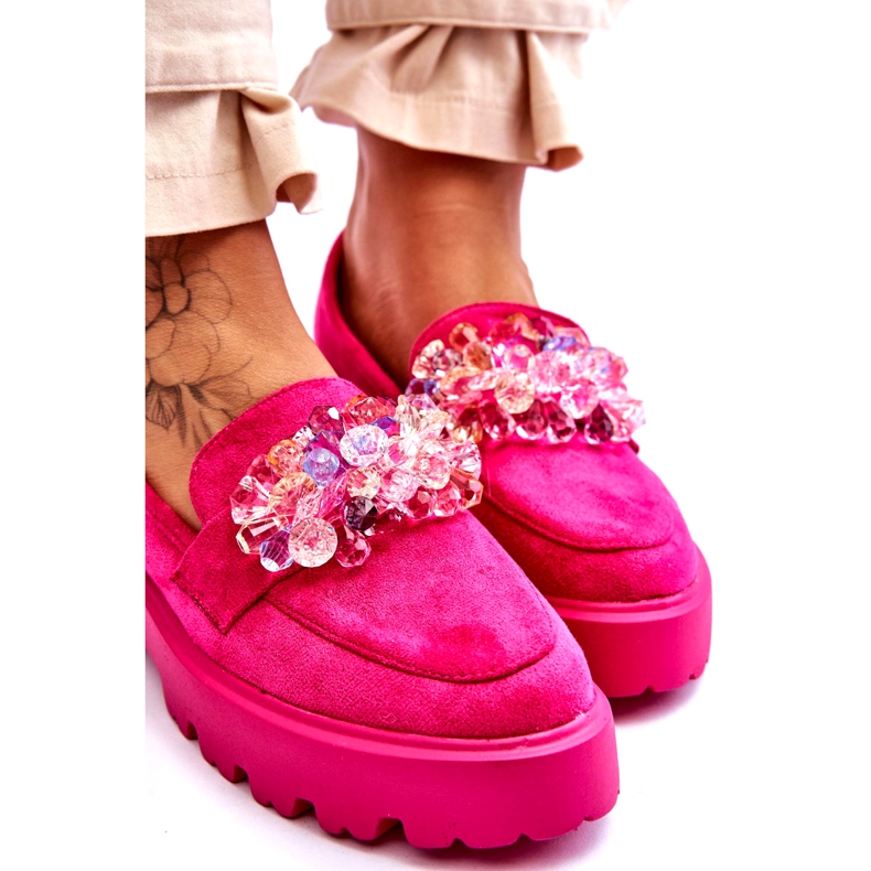 Bestelle Mocassini con plateau impreziositi da donna Fucsia Brenda rosa 3