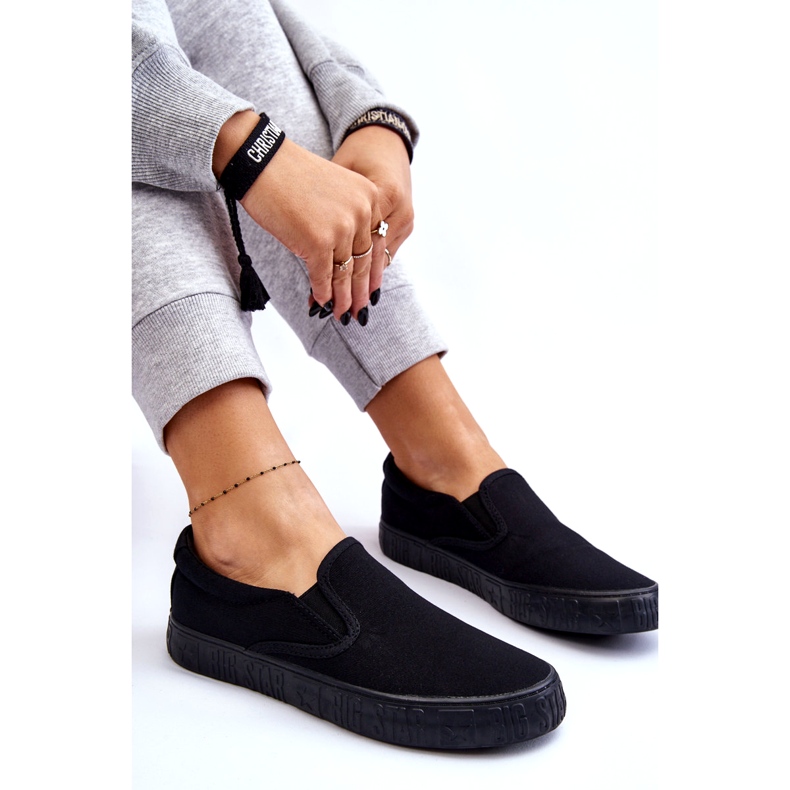 Sneakers da donna Slip-On Big Star LL274392 Nere nero 3