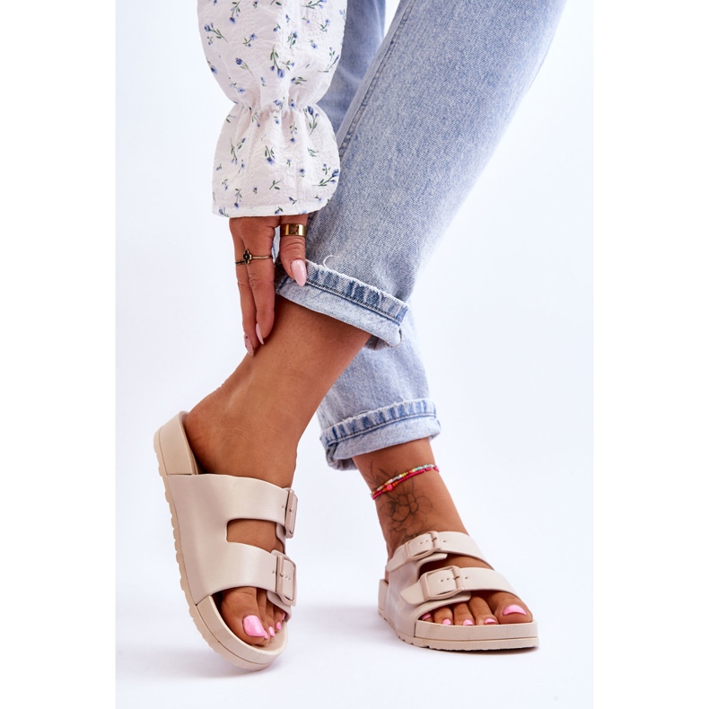 PS1 Pantofole con plateau beige Vertigo da donna 2