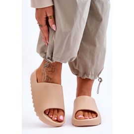 PS1 Ciabatte alla moda con plateau Beige Estella 2