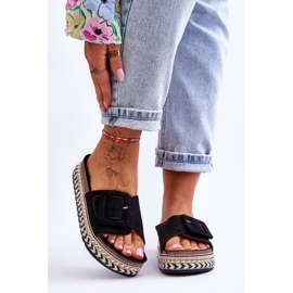 PS1 Sandali Donna Con Plateau Decorato Black Joyce nero 1