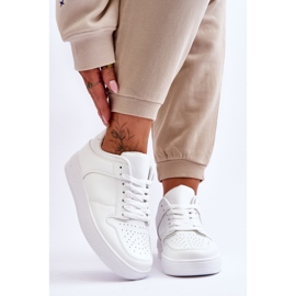Scarpe sportive classiche su piattaforma Larena bianca 1