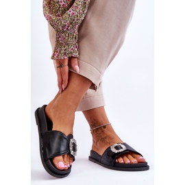 Pantofole Platform Donna Con Decorazione Nere Beneca nero 2