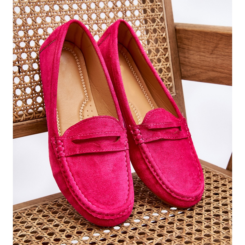 Mocassini Classici Da Donna In Camoscio Fucsia Ivana rosa 4