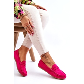 Mocassini Classici Da Donna In Camoscio Fucsia Ivana rosa 3
