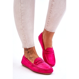 Mocassini Classici Da Donna In Camoscio Fucsia Ivana rosa 2