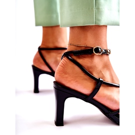 Sandali neri dipinti da donna nero 1