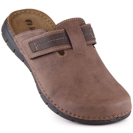 Comode pantofole da uomo marrone pieno Inblu DT000016-043 1