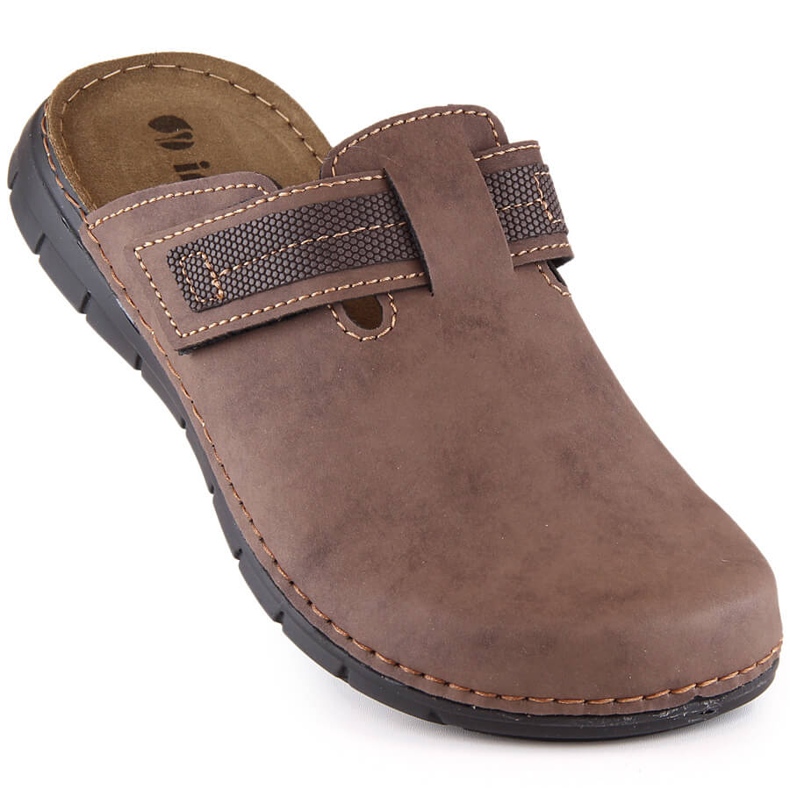 Comode pantofole da uomo marrone pieno Inblu DT000016-043 1