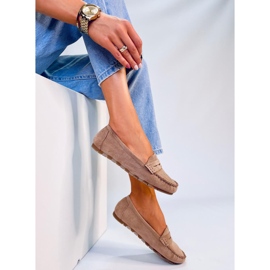 BM Mocassini da donna Anaya Khaki in camoscio beige 2