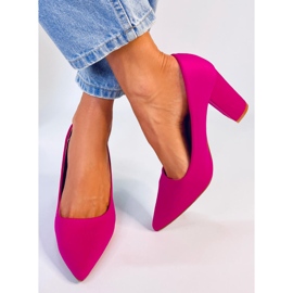 BM Décolleté con tacco grosso Eilish fucsia rosa 1