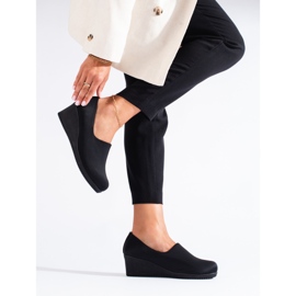 Scarpe con zeppa in tessuto nero di T.Sokolski 1