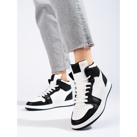 Sneaker alta Shelovet bianca e nera bianco 1