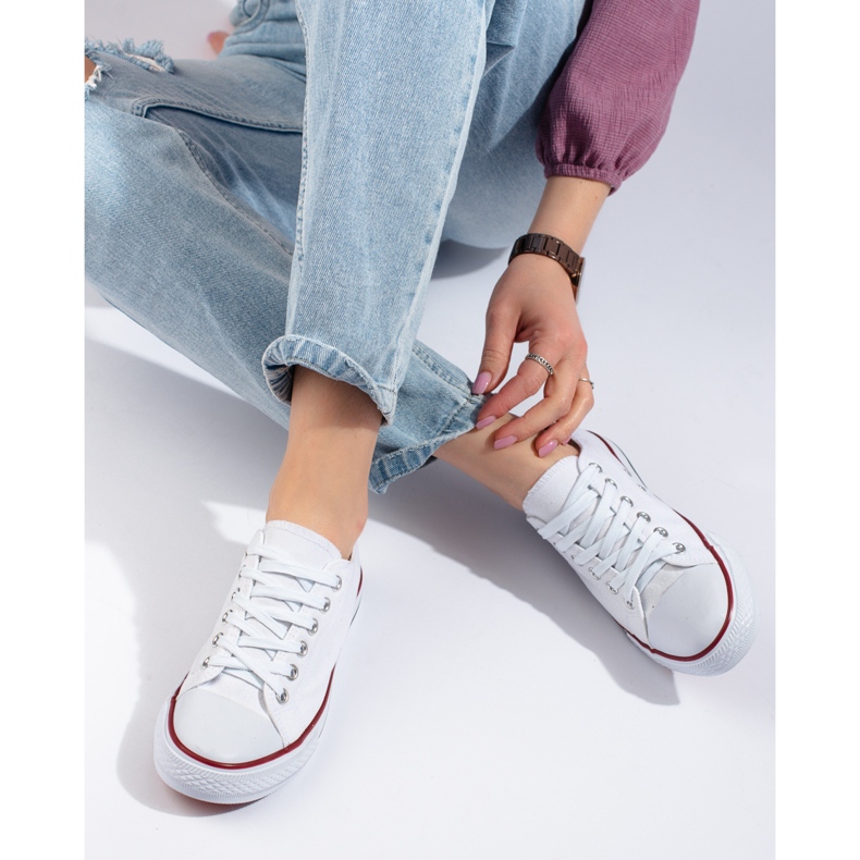 Sneakers classiche bianche Shelovet bianco 1