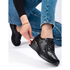 Sneakers con zeppa Shelovet nere nero 1
