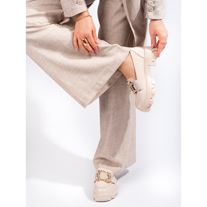W. Potocki Scarpe da donna beige con fibbia Shelovet 2