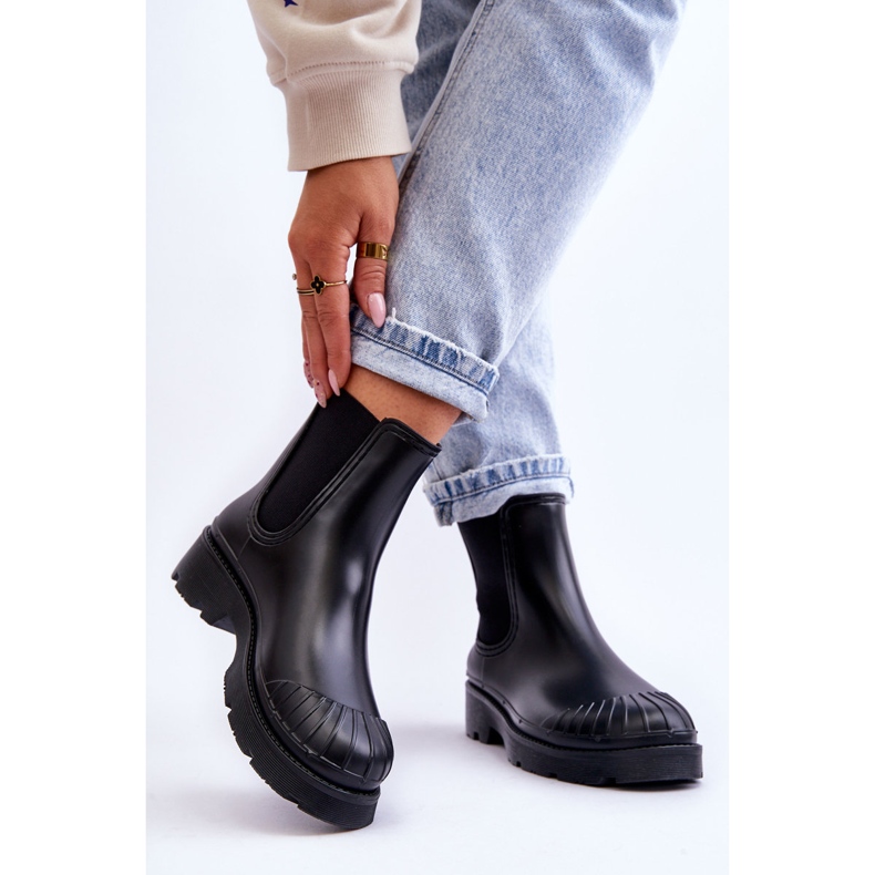 BM Slip-On Stivali di gomma Stivali Jodhpur Carme nero 2