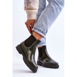 BM Stivaletti Chelsea Slip On Galoshes Donna Verde Scuro Larone 2