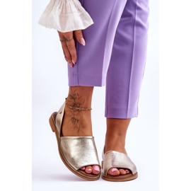 Zazoo Sandali Slip-On in pelle Alivia oro d'oro 1