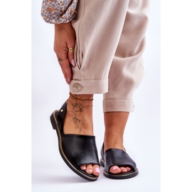 Lemar Sandali Slip On Alivia in pelle nera nero 1