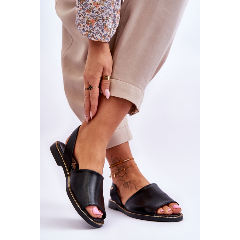 Lemar Sandali Slip On Alivia in pelle nera nero 2