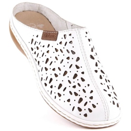 Pantofole traforate Rieker W 65996-80 bianco 1