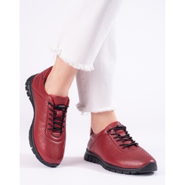 Scarpe sportive in pelle bordeaux di T.Sokolski rosso 1