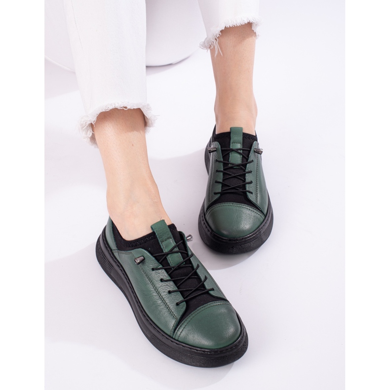 Scarpe da donna in pelle verde T.Sokolski 1