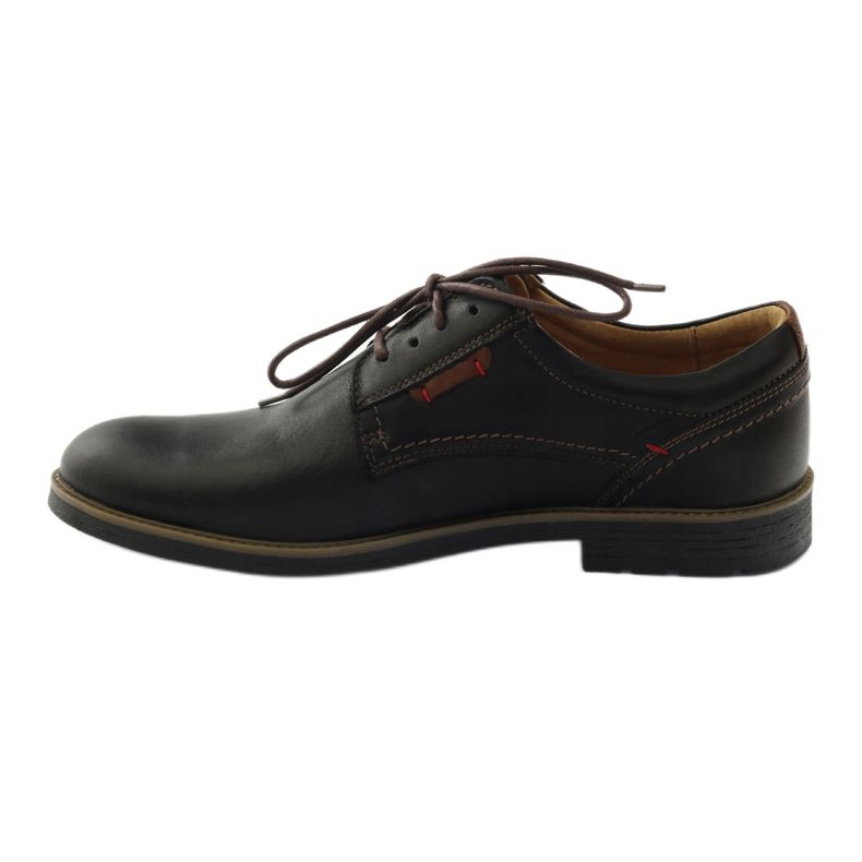 Scarpe da uomo Riko annodate 823 nero marrone 2