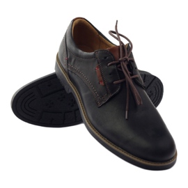 Scarpe da uomo Riko annodate 823 nero marrone 3