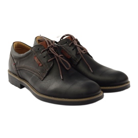 Scarpe da uomo Riko annodate 823 nero marrone 4