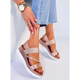 BM Sandali con zeppa Carlton Champagne rosa 2