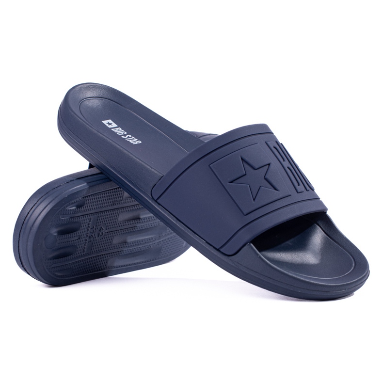 Pantofole blu navy da uomo Big Star DD174688 2