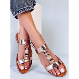 BM Sandali da donna Cheek Champagne metallizzati rosa 1