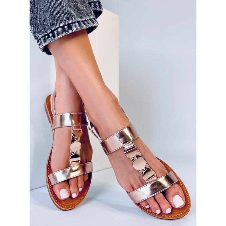 BM Sandali da donna Cheek Champagne metallizzati rosa 1