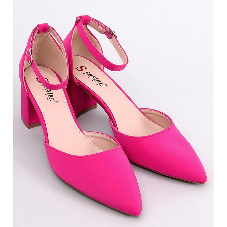 Vonetta Décolleté con tacco basso aperto fucsia rosa 1